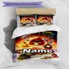 3pcs Duvet Cover Set (1*Duvet Cover + 2*Pillowcase, Without Core), Custom Name Angry Birds Pattern Bedding Set, Home Bedroom Decor Gift