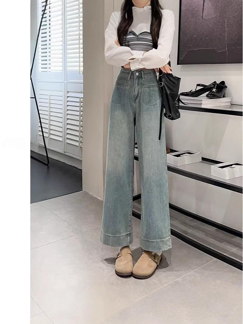 

Women s High-Waisted Retro Straight-Leg Jeans - Spring & Autumn 2024 Collection 2XL