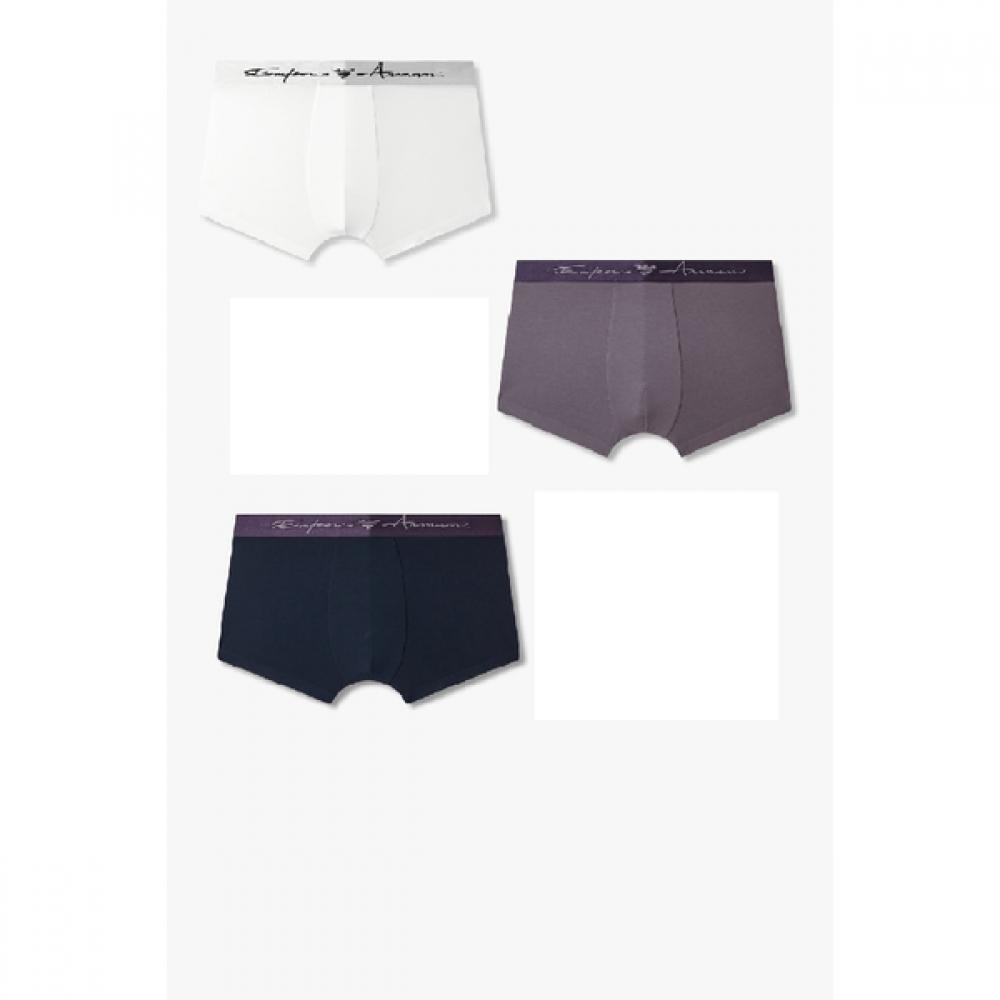 Emporio Armani Мужские S curSive Logo ящики 3 шт. 0815112023 0815112024 0815112026 S(95)