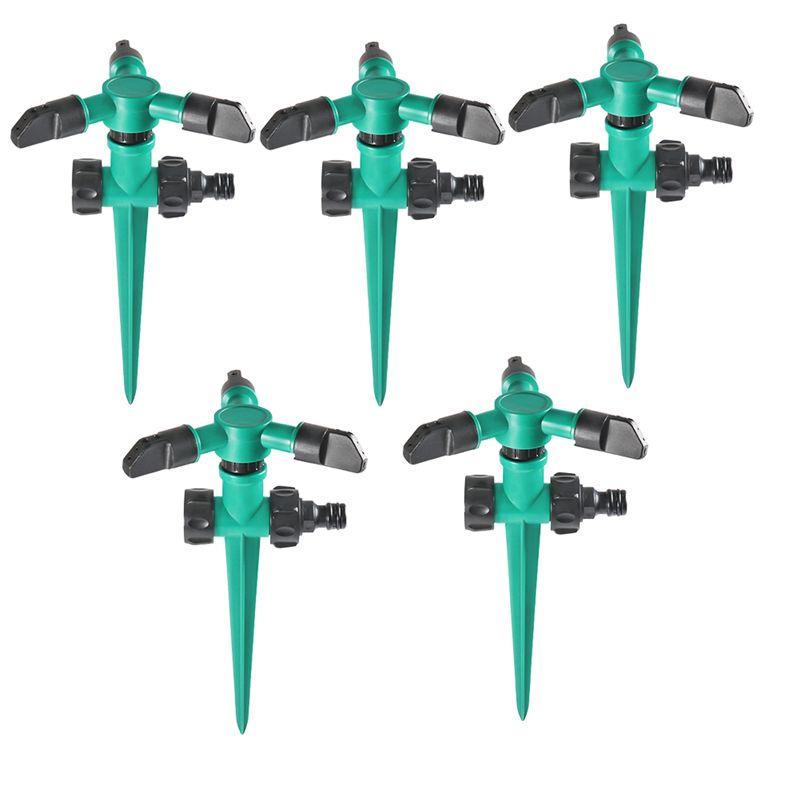

M-Modern-5 PCS 360Degree Rotating Lawn Sprinkler Fit For Adjustable Automatically Irrigation System For Yard зелений