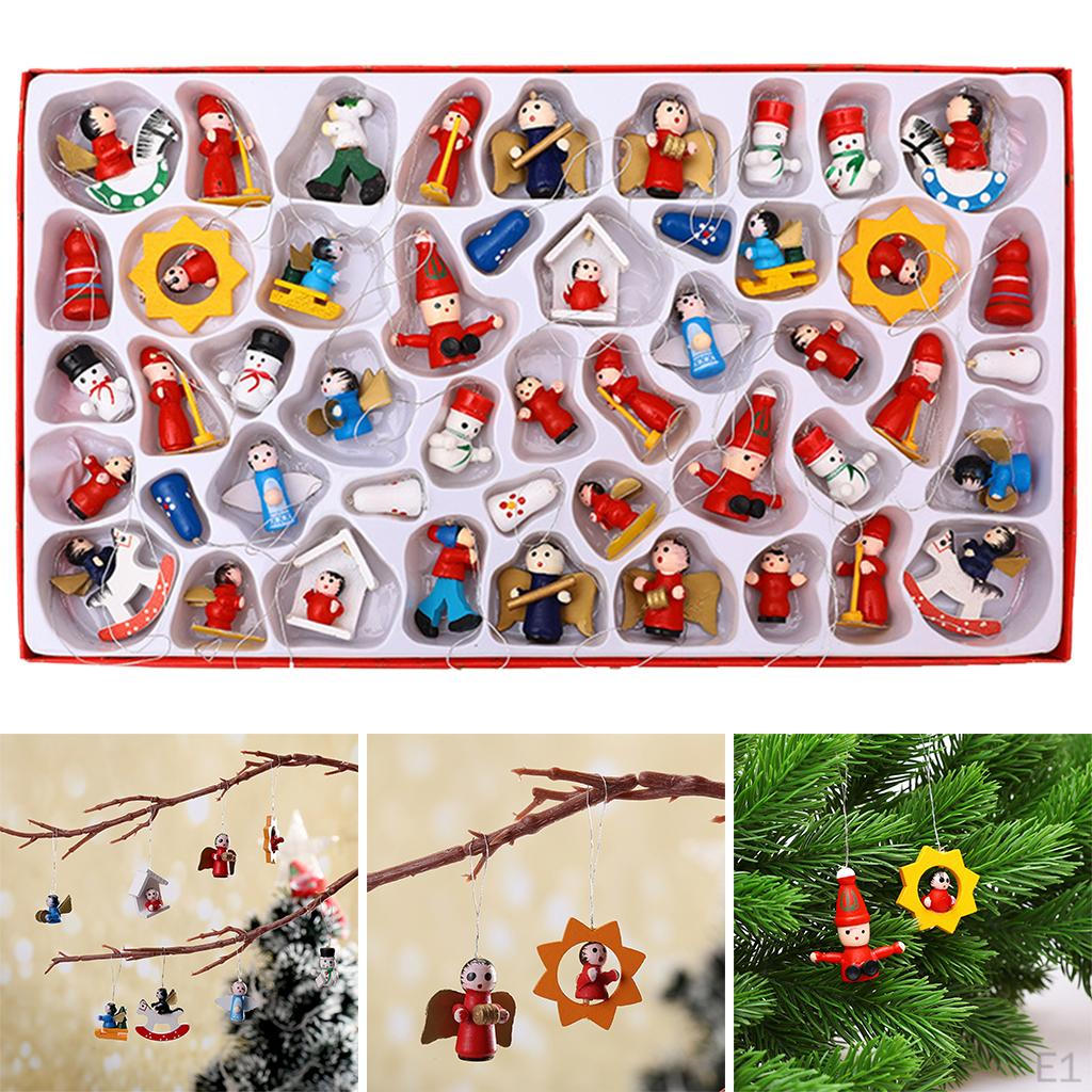 48PCS Varied Cute Christmas Tree Hanging Ornament Years Holiday Party Season Fireplace Decor
