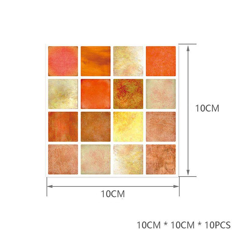 Élégants Autocollants de Carrelage de Cuisine Auto-adhésifs 10 pièces avec Motifs Mosaïque Pour une Décoration Facile