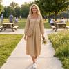 Women's Elegant Color Dress for Vacation and Daily Wear
