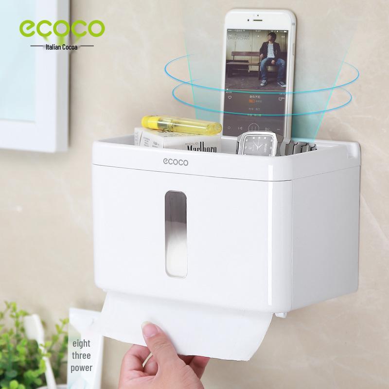 Punch-Free Waterproof Wall-Mounted Tissue & Paper Roll Holder