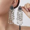 European & American Long Tassel Earrings, Indian Style Studs, Ethnic Retro Ear Pendants.