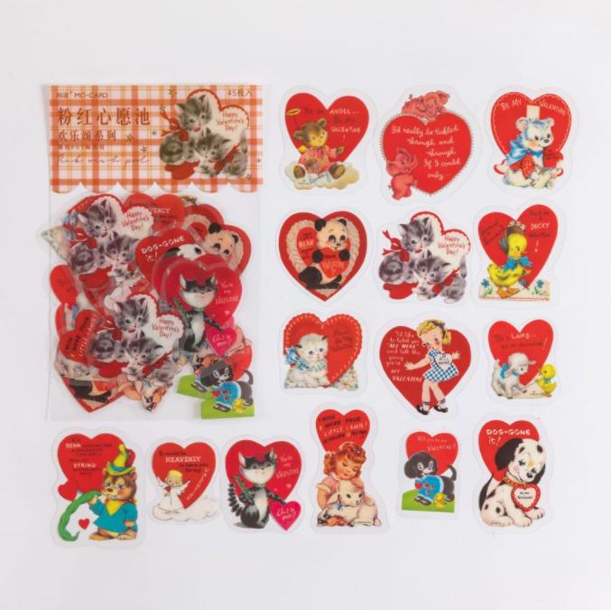 45pcs/lot Kawaii Stationery Stickers Ode to Joy Showa Diary Planner Decorative Mobile Stickers Scrapbooking DIY Craft Sticker
