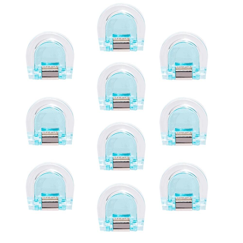 10Pcs Transparent Book Label Clip Strong Clip Paper Clips Set Durable Trouser Leg Clips  Office Use