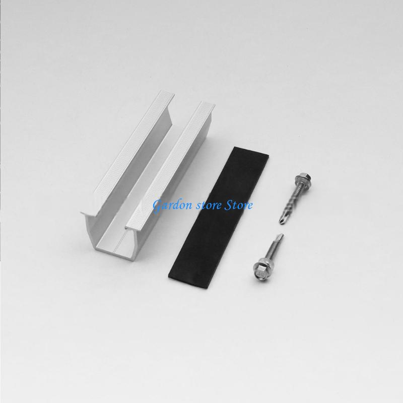 B0KB 6Pieces Aluminum Alloy Solars Panel Mounts for Home and Easy Installations