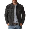 Men Casual Long Sleeve Hooded Faux Suede Jacket Casual Outerwear