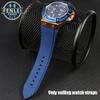 Für GUESS Uhrenarmband W0247G3 W0040G3 W0040G7 Serie Blau Herren 22mm Silikon-Uhrenarmband Sport Wasserdichtes Gummi-Armband