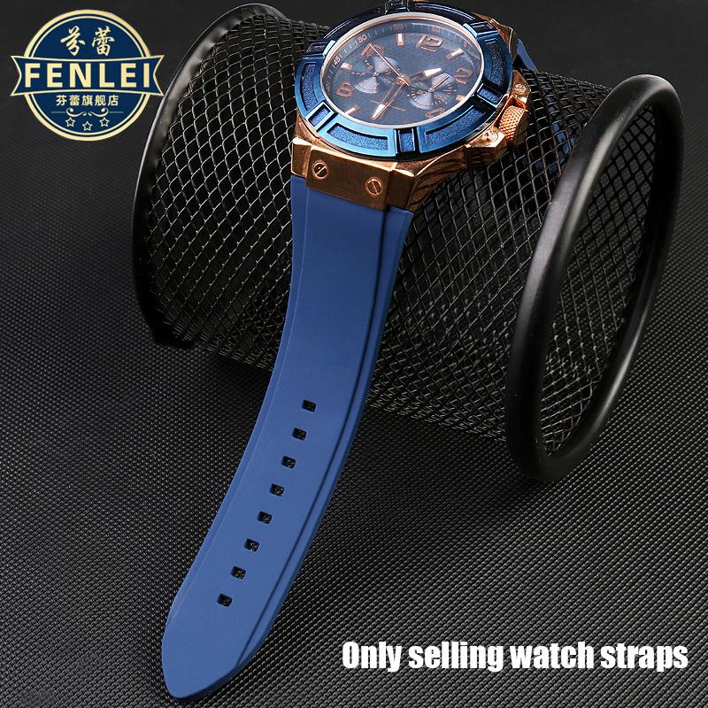 Für GUESS Uhrenarmband W0247G3 W0040G3 W0040G7 Serie Blau Herren 22mm Silikon-Uhrenarmband Sport Wasserdichtes Gummi-Armband