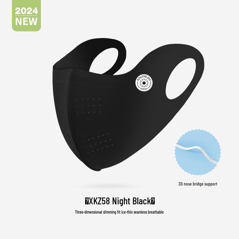 Gudeng Women's Ice Silk Sunscreen Mask: Breathable, UV-Protection, Summer Blush Face Mask with Eye Corner Protection (XKZ42)