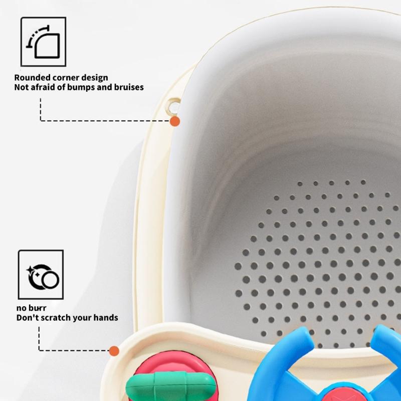 Leicht zu entfernender Badewannenstuhl Babysitz für die Badewanne Babybadesitz zum Sitzen beim Baden Bietet Rückenlehne für Babys