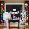 LioNergy Back To School Banner Welcome Banner for First Day of School Hanging Fabric Banners Flags Sign Backdrop Décor Supplies for Pre-School