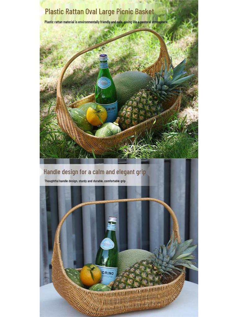Luxury Outdoor Rattan-Style Picnic & Gift Basket