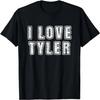 I Love Tyler Retro Vintage Text Birth Names Best Tyler T-Shirt