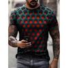 Summer Men T Shirts Optical Illusion 3D Print Graphic Round Neck Tee Shirt Casual Short Sleeve Tops Streetwear Fashion Clothing