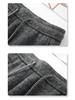 2025 Women's Gray Wide-Leg Wool Pants: Winter Thickened, Soft, and Stylish with a Casual, Drape Design