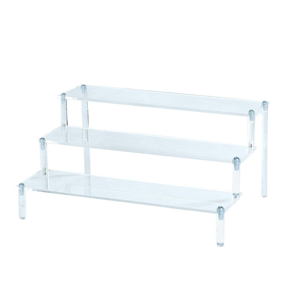 

Figure Display Stand Stage Acrylic Doll Cosmetics Watch Collection Exhibition (3 Tiers Width 30cm, Clear) MIMIA