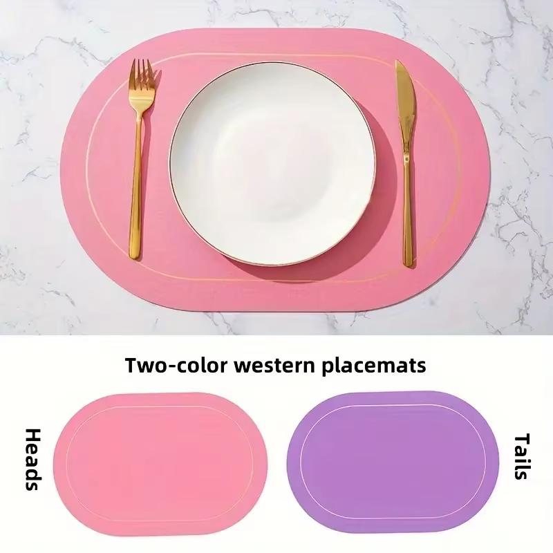 Creative Shapes Placemats,Double-Sided Design Coffee Tea Mat,Nordic Style Kitchen Dining Decor Place Mats,Tableware Pad