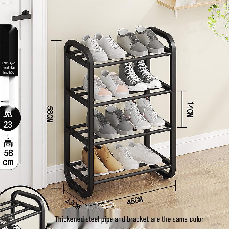 Multi-Layer Alloy Shoe Rack for Dormitory and Home Entrance Hallway