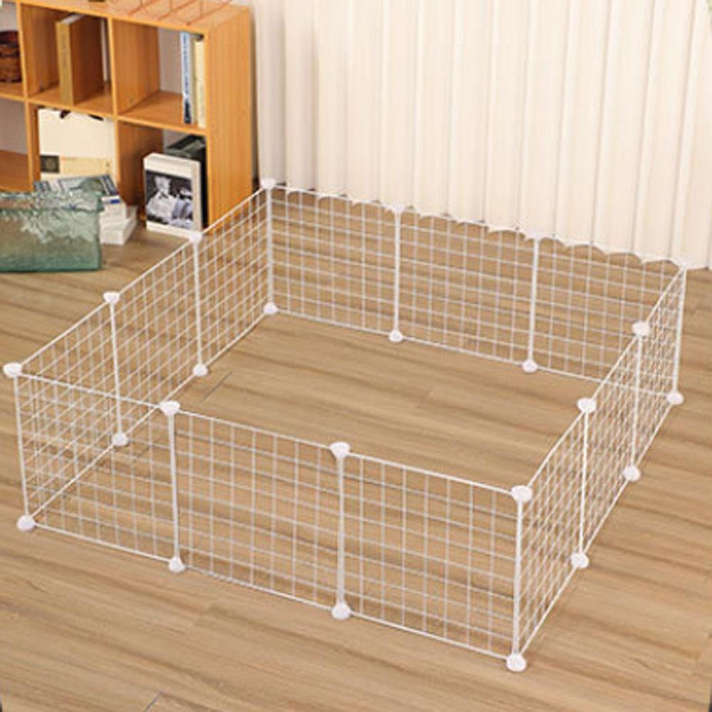 Stohovatelný DIY Pet Plot Proti úniku Kočka Pes Ohrádka Odolná Vnitřní Psí Klec Malá Zvířata