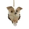 Owl Hanging Decoration Handcrafted Straw Owl Pendant Rustic Hanging Owl Ornament for Holiday Farmhouse Home Party Decor