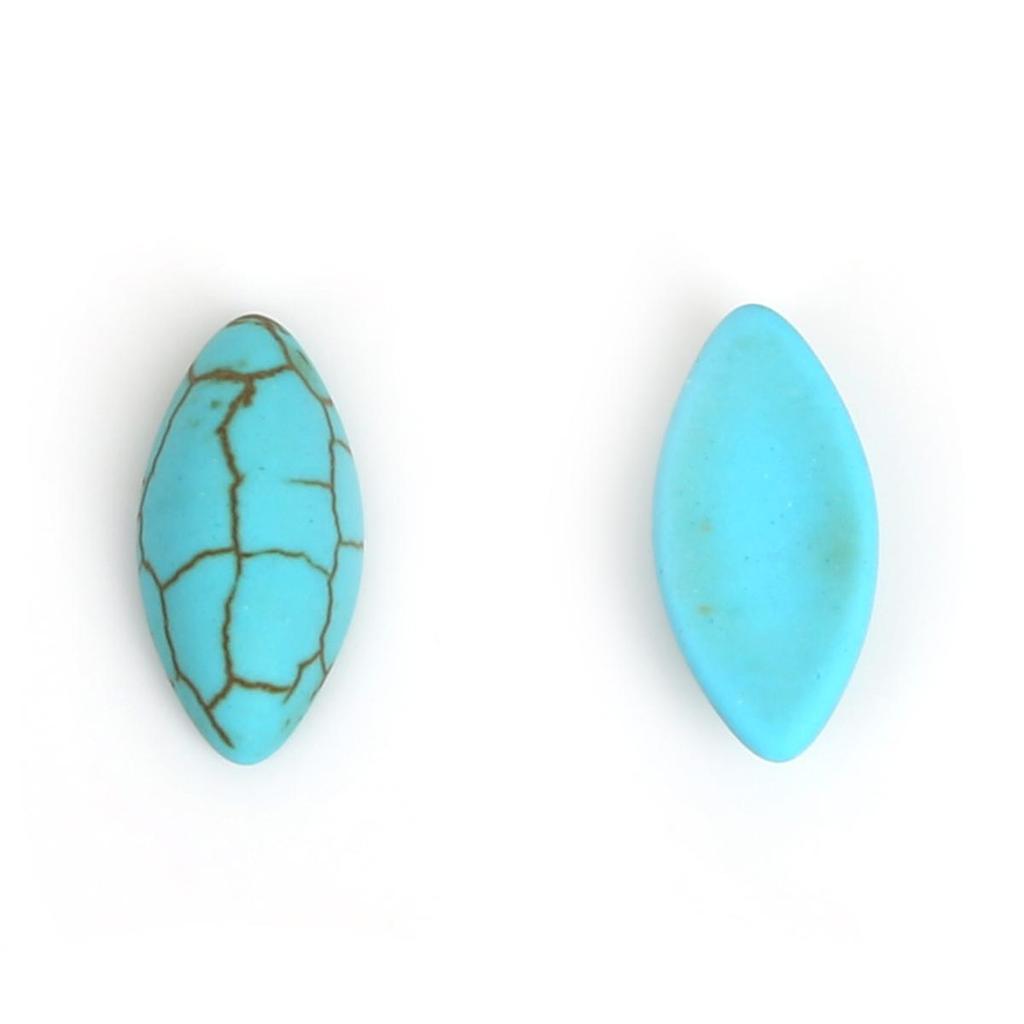 Half Oval Cracked Stone Turquoise Material Flat Back Cabochons For DIY Jewelry Fittings
