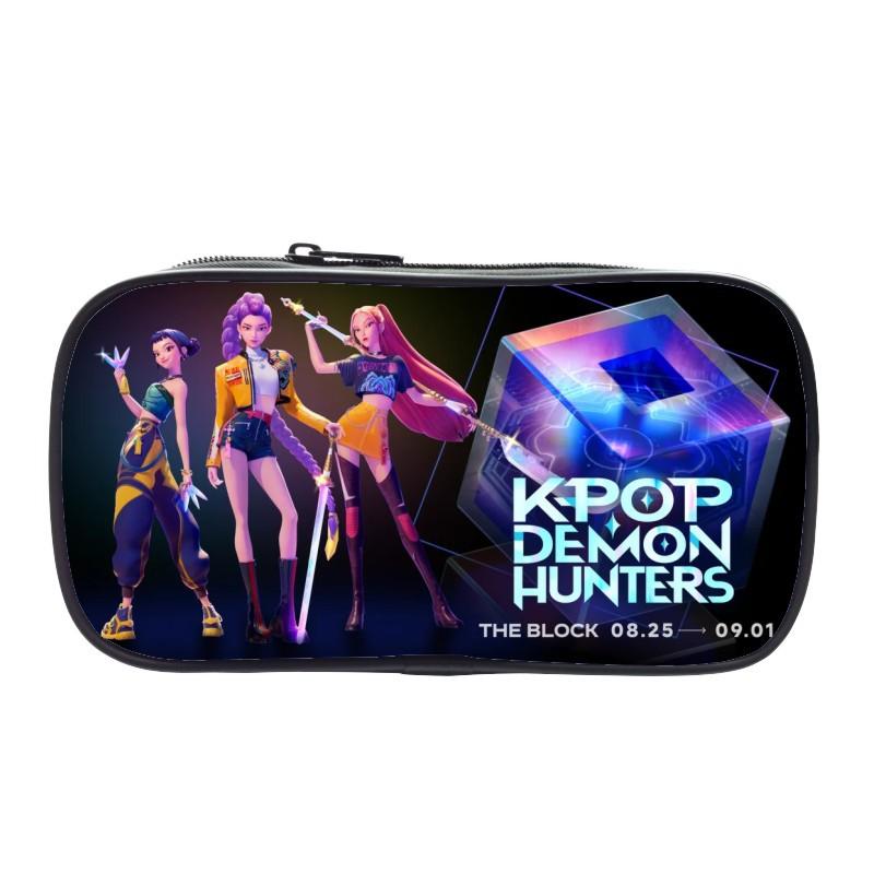 New Printed Witch Huntrix Kpop Student Pencil Bag Kpop Storage Stationery Bag Pencil Bag Men and Women