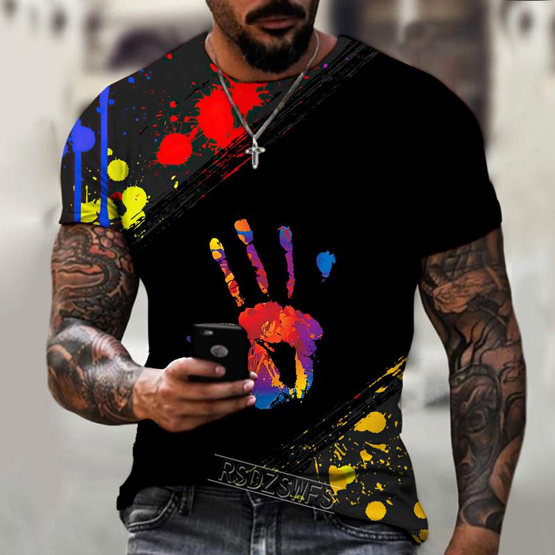 

Новые красочные мужские и женские футболки с 3D принтом в виде граффити, высококачественная лайкра и полиэстер, супер большой летний короткий топ
