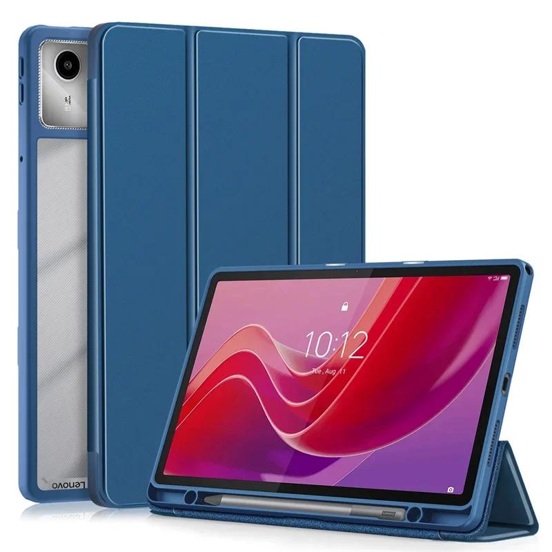 For Tab M11 TB331FC TB330FU Case with Pen Holder Folding Stand Acrylic Back Cover for XiaoxinPad Xiaoxin Pad Case