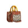 New COACH Rogue Jacquard Fabric With Leather Shoulder Bag Crossbody Bag Handbags Mini Women's Brown CC515-B4TA7