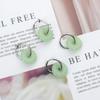 Stylish Girls' Stainless Steel Peace Buckle Hoop Earrings: Simple, Versatile, and Elegant Daily Jewelry