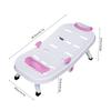 Foldable Kids Shampoo Chair Anti-Slip Bath Chair for Hair Washing, Pink Baby Shampoo Sink Chair with Headrest, Ages 0-10