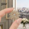 Oxidation Resistant Brooch Pin 3D Sunflower Shape Lapel Pin