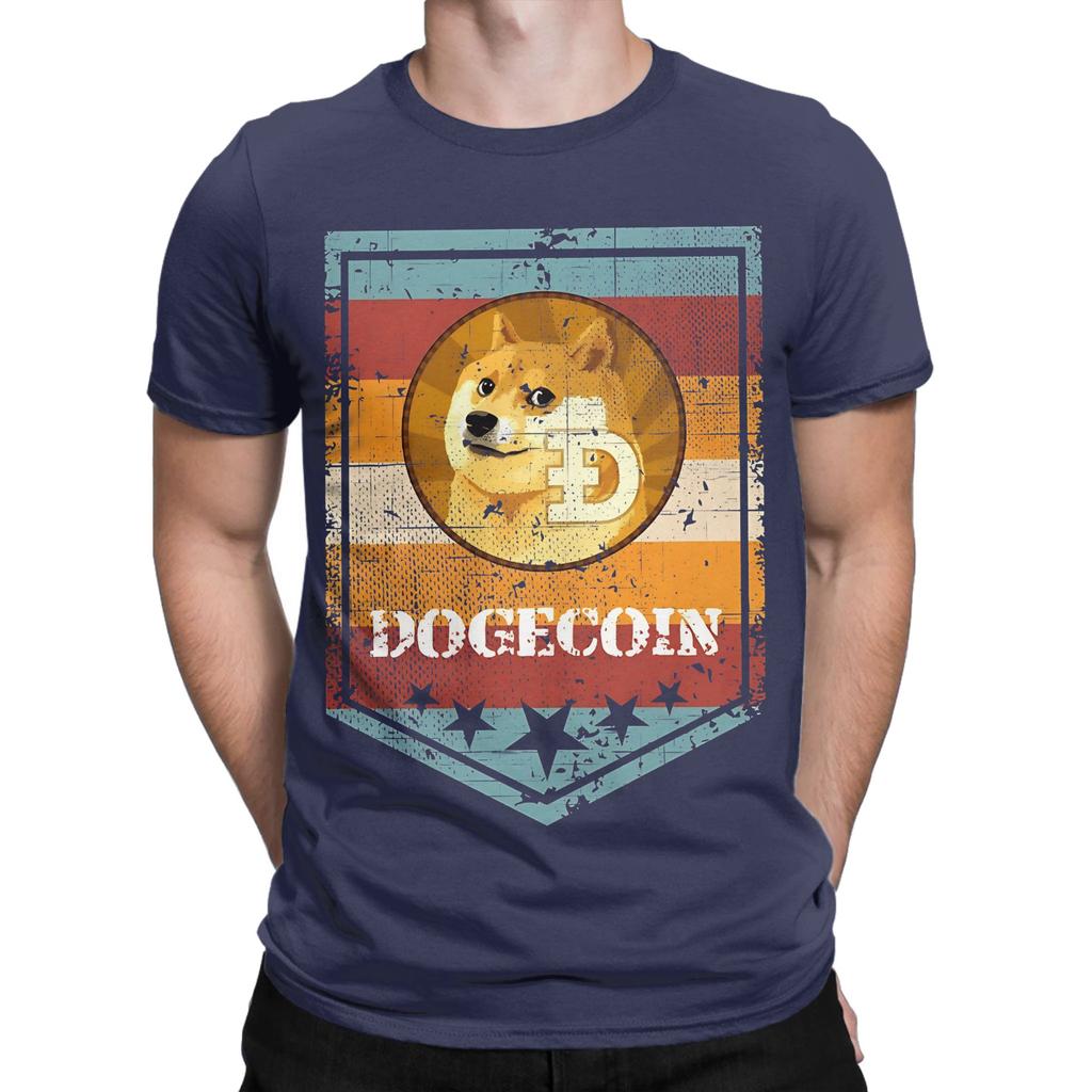 Dogecoin Doge Cryptocurrency Military Grunge Novelty Graphic 100 Cotton Tshirt Dogecoin Tops Tees For Unisex