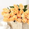 Rose Flower Buds Realistic Faux Silk Roses Bouquets Fake Flower Arrangement
