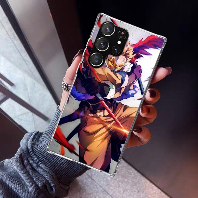 Hawks MHA My Hero A-Academy Phone Case For Samsung Galaxy S26 S25 Edge S24 S23 Ultra S22 Plus S21 S20 FE Soft TPU Back Cover Fun