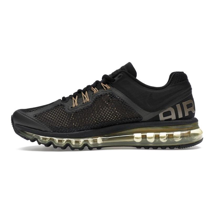 Nike Air Max 2013 Nero Oro Piatto Sneakers Unisex Oro Metallizzato HQ1927-001