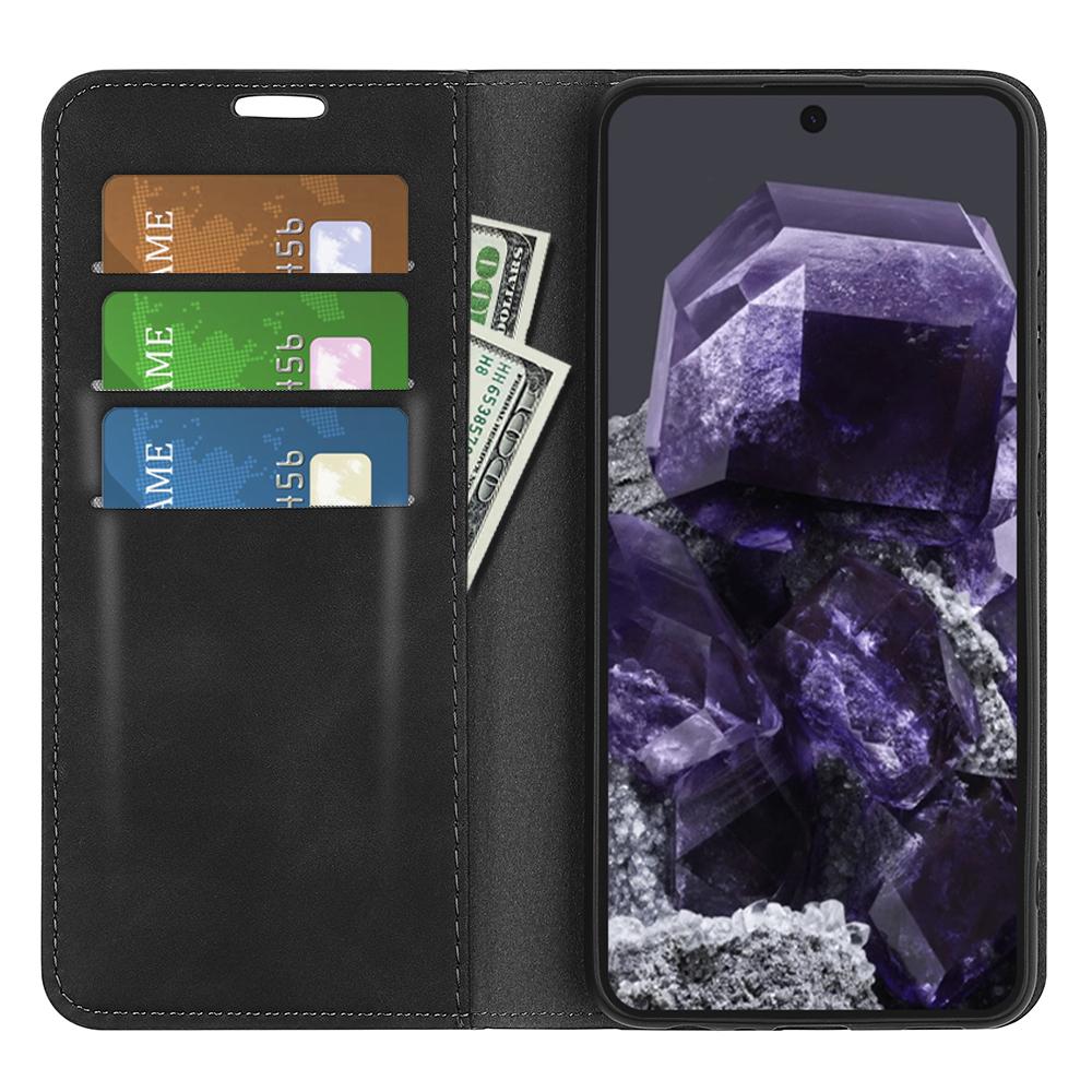 

For Google Pixel 8a Case Shockproof Phone Case Skin-Touch PU Leather Flip Cover Pink