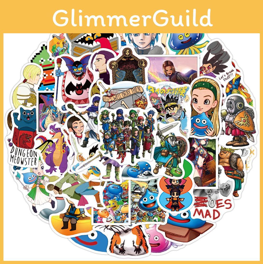 Dragon Quest Pvc Waterproof Stickers Cute Cool Decoration For Phone Laptop Skateboard And More