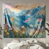 Rural Flower Sea Digital Printing Polyester Wall Tapestry Suitable For Use In Living Rooms Bedrooms Offices Bars And Party