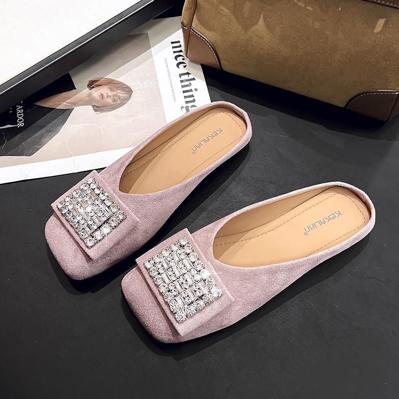 Mode Damen Flats Koreanischer Stil Eckige Zehenpartie Mokassins Damenschuhe 2025 Trend Jung Sommer Schick und Elegant Luxusmarke