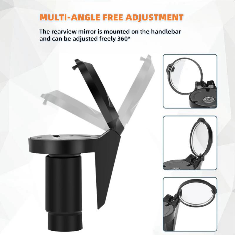 1 Pair Bicycle Rearview Mirror Universal Adjustable Convex Mirrors Rotate Handlebar End Mirror MTB Road Bike Accessories