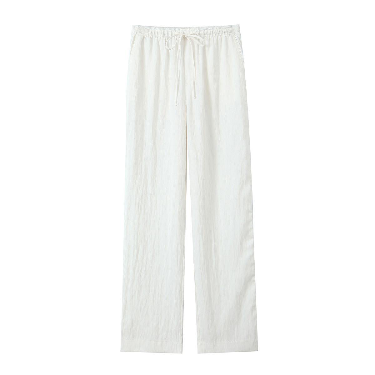 

Женские элегантные повседневные брюки прямого кроя с высокой талией, четырехцветные L белый