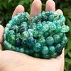 Natural Green Dragon Agates Round Loose Spacer Beads for Jewelry Making DIY Bracelet Necklace Accessories 4 6 8 10MM