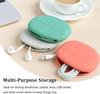 2/5PCS Soft Silicone Headphone Organizer Tangle-Free Earbud Cable Case Mini Shockproof Pouch for Keys USB Cords Travel Essential