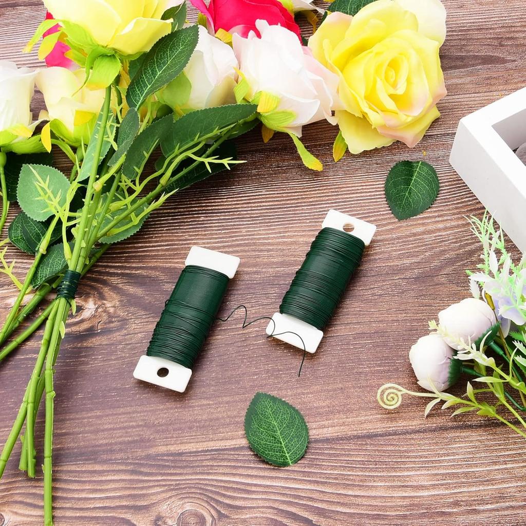 Flexible Green Floral Wire Garland Wreaths Making Tools Metal Wires DIY Crafts Floral Binding Straps Flowers Arrangements Decor