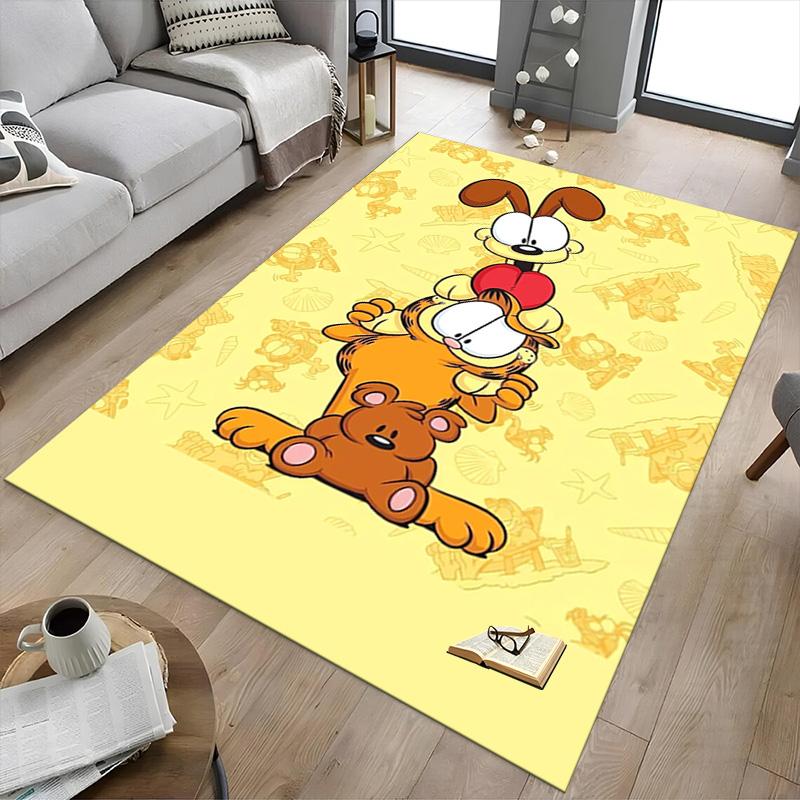 Garfield'S Playful Pals Carpet For Playroom Bedroom Living Room Sofa Home Decorkids Game Area Rug Nonslip Floor Mat
