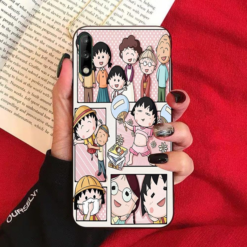 Cartoon Chibi Maruko Chan Phone Case For Huawei Honor 10 lite 9 20 7A 9X 30 50 60 70 pro plus Soft Silicone Cover